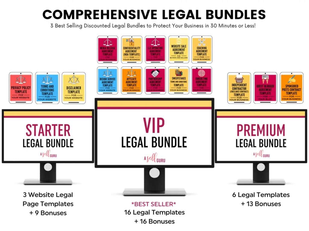 mockup of legal templates by amira irfan - comprehensive legal bundles