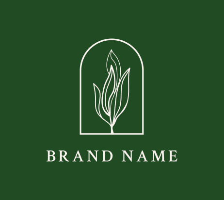 fine line leaves green back ground - fiverr logo maker