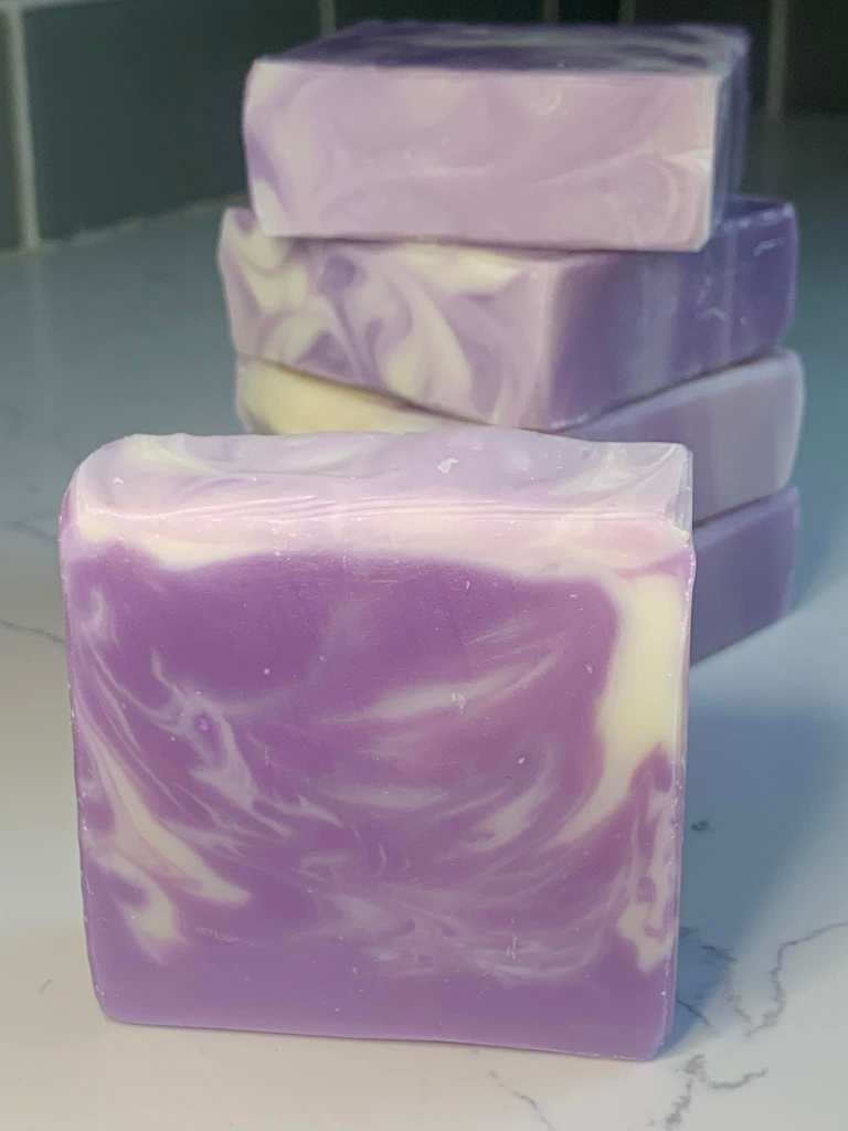 purple soap bars